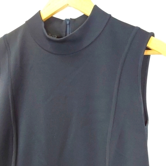 Lafayette 148 Womens Black Sleeveless Stretchy Fit & Flare Preppy Dress Sz.M - Picture 4 of 13